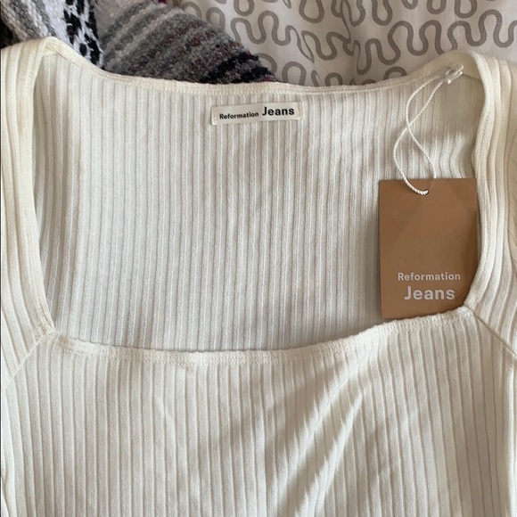 Reformation Bardot Top Ivory Sz XS - Picture 15 of 15